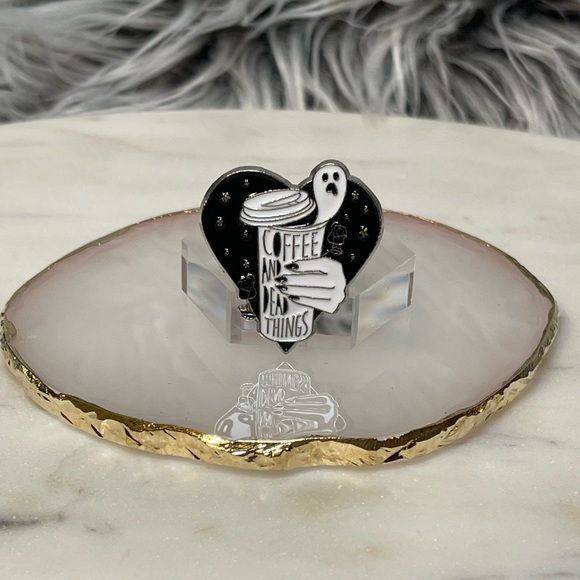 New Coffee and Dead Things Enamel Pin - Picture 2 of 4